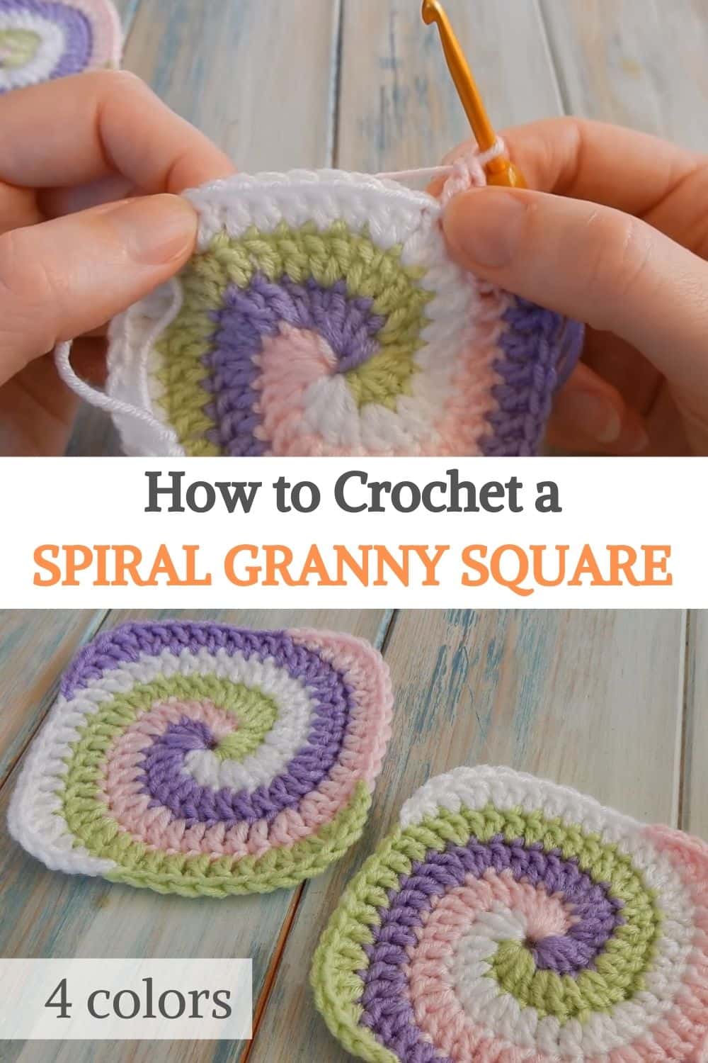 How to Crochet a Spiral Granny Square