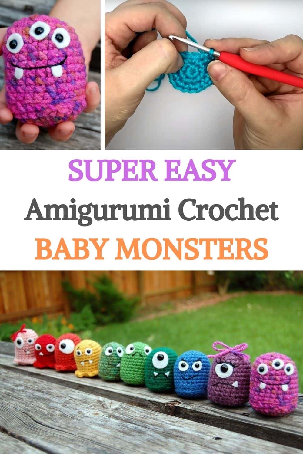 SUPER EASY Amigurumi Crochet Baby Monsters super-easy-amigurumi-crochet-baby-monsters