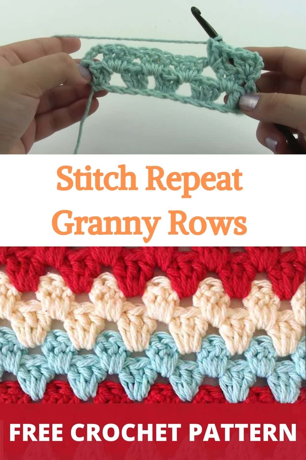 Stitch Repeat Granny Rows Free Crochet Pattern
