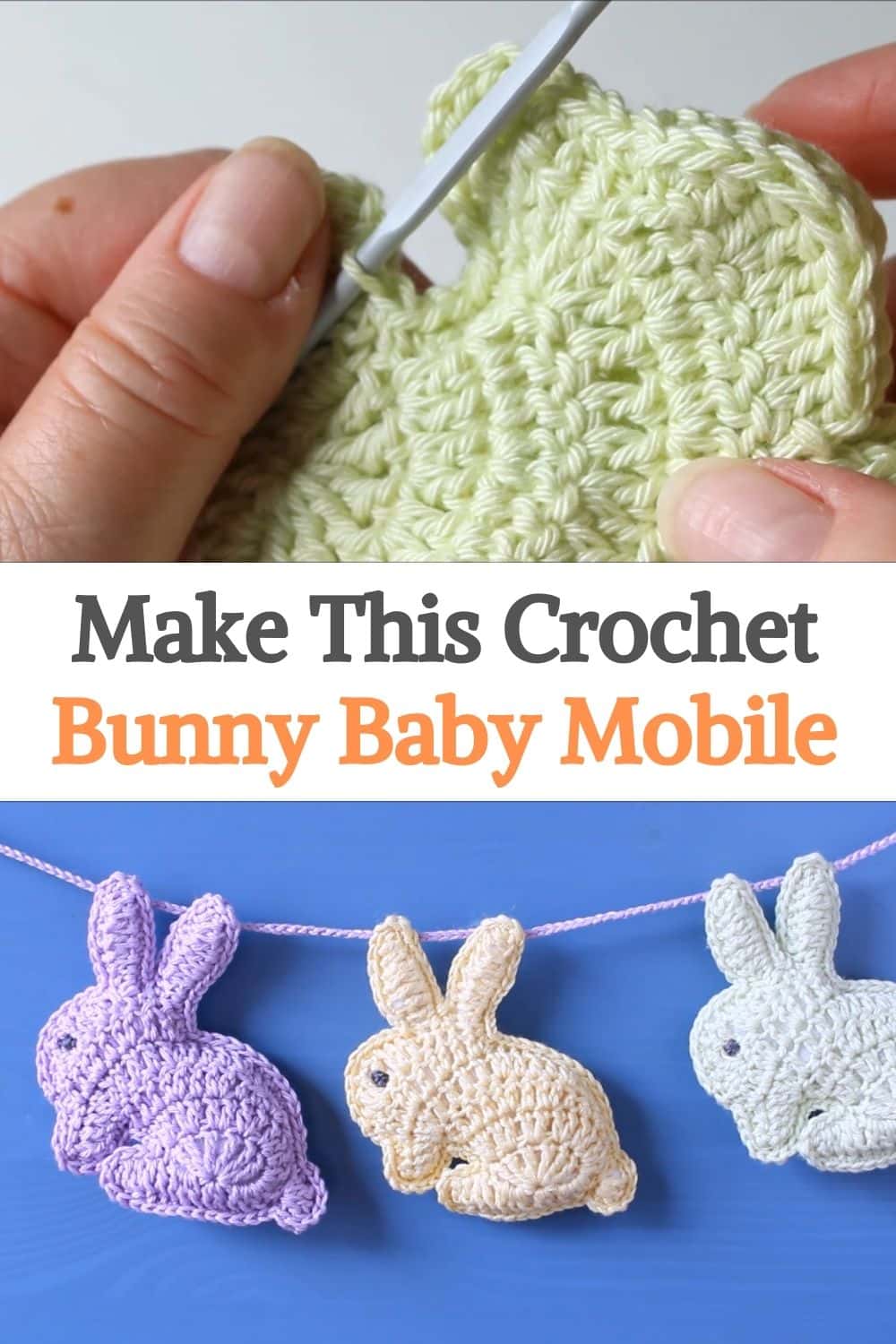 Bunny Rabbit Baby Stroller Mobile