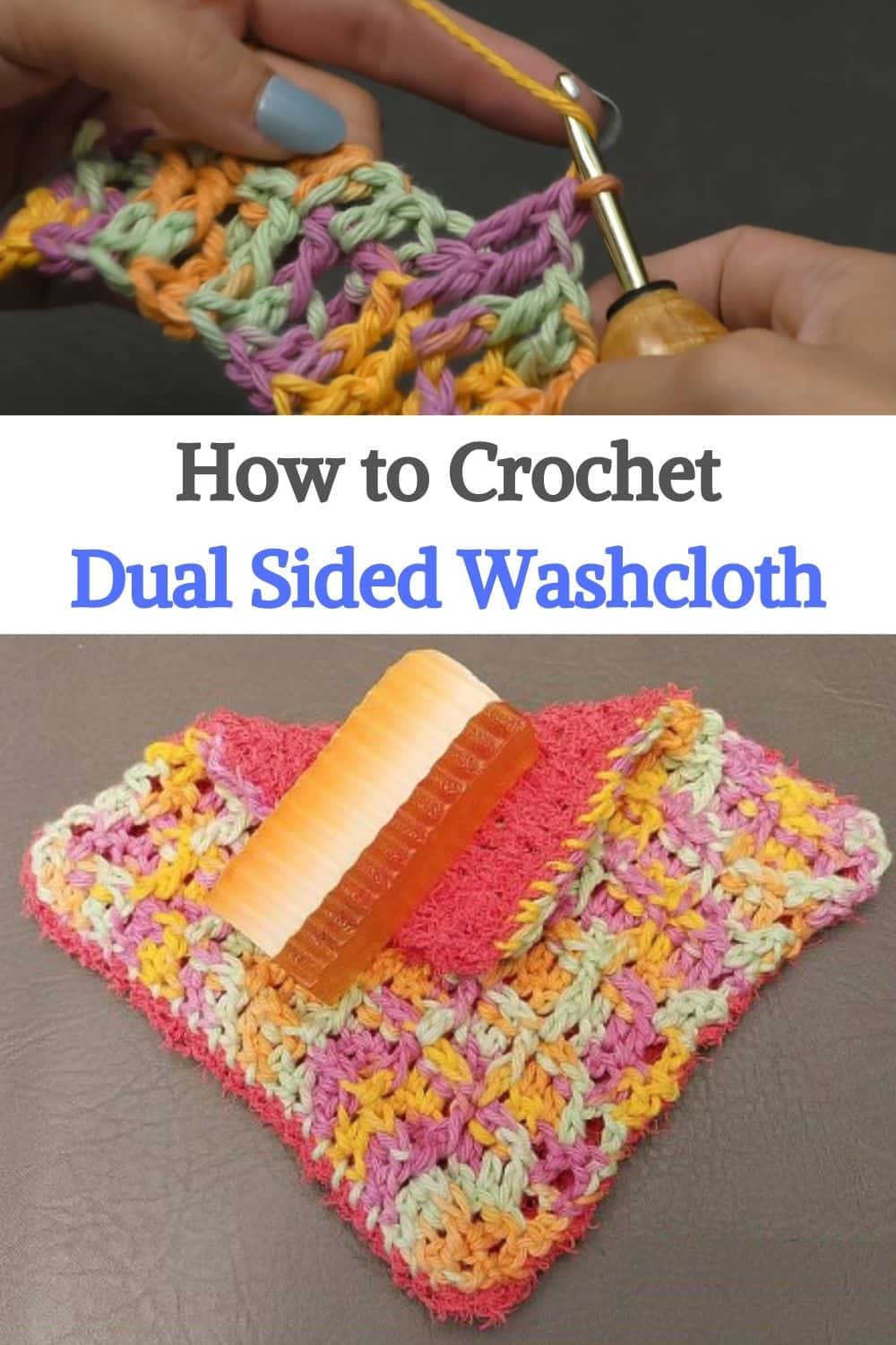 Crochet Dual Sided Washcloth