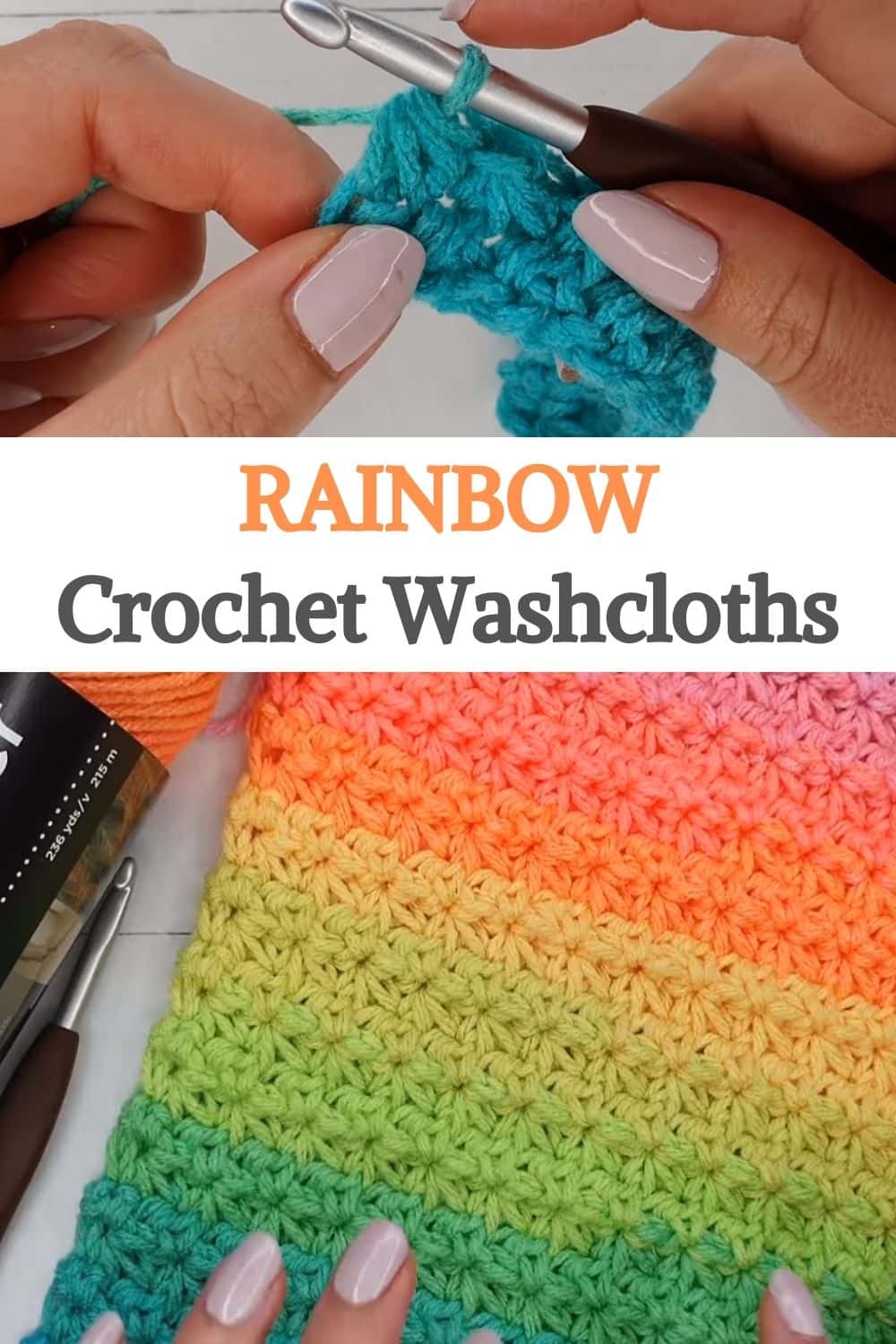 Rainbow Washcloths