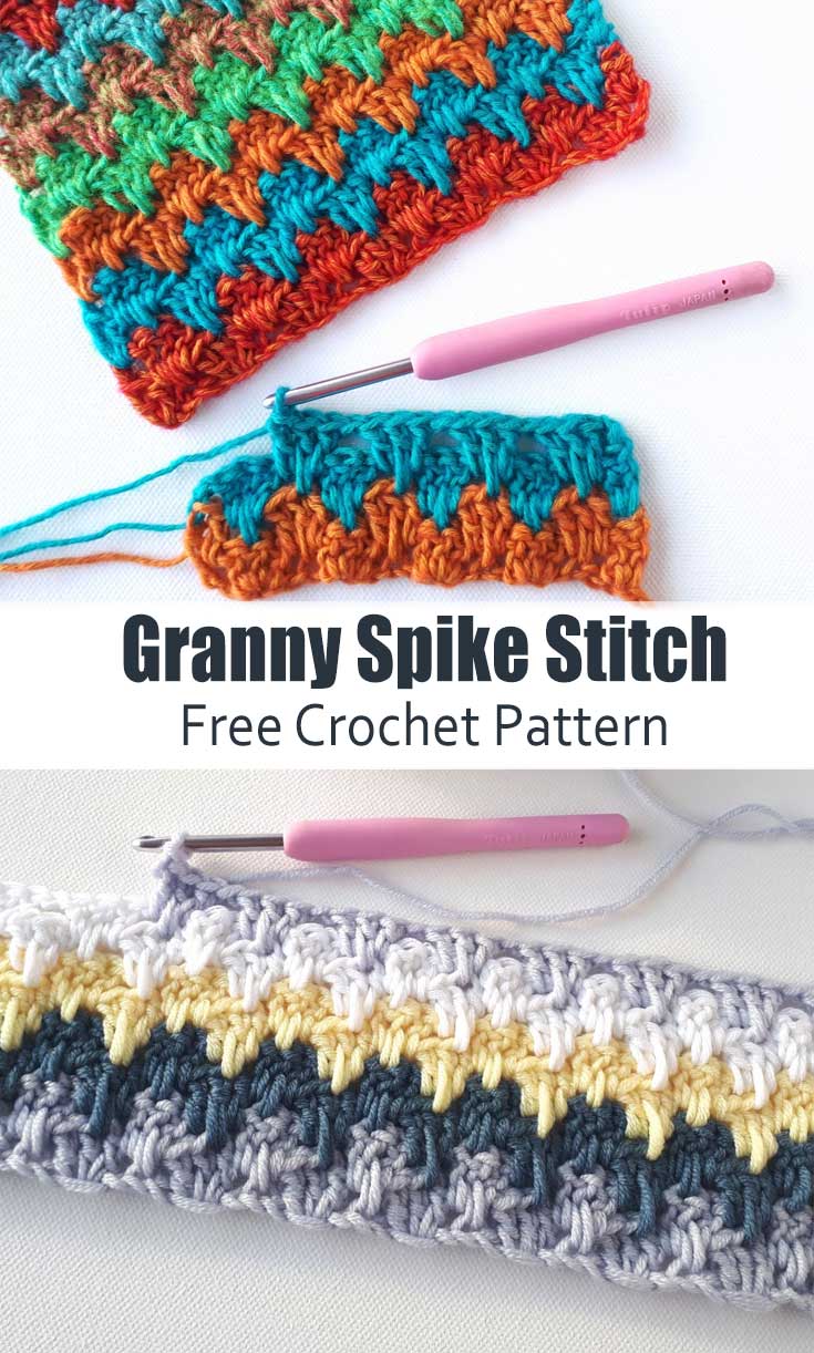 Crochet granny spike stitch Crochet granny spike stitch