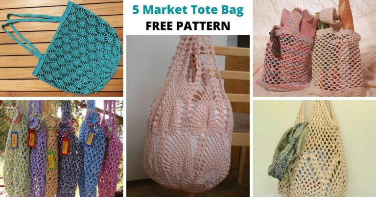 5 Crochet Market Tote Bag [FREE Pattern]