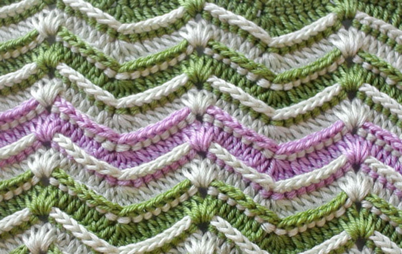 Learn A New Crochet Stitch Crochet Textured Wave Stitch