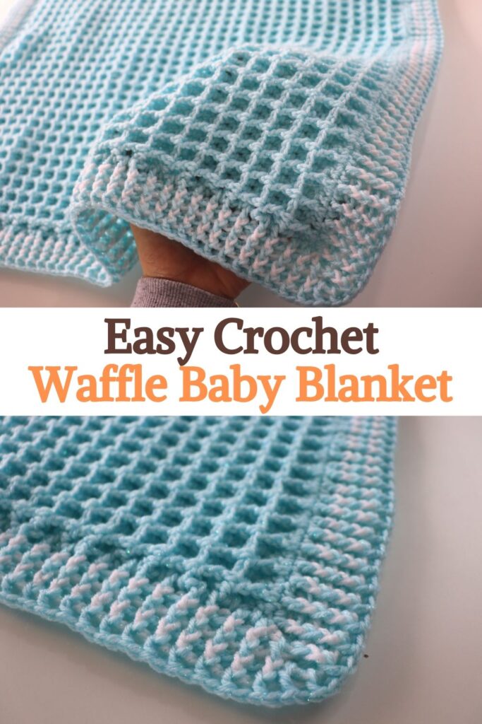 Easy Crochet Waffle Baby Blanket Free Pattern