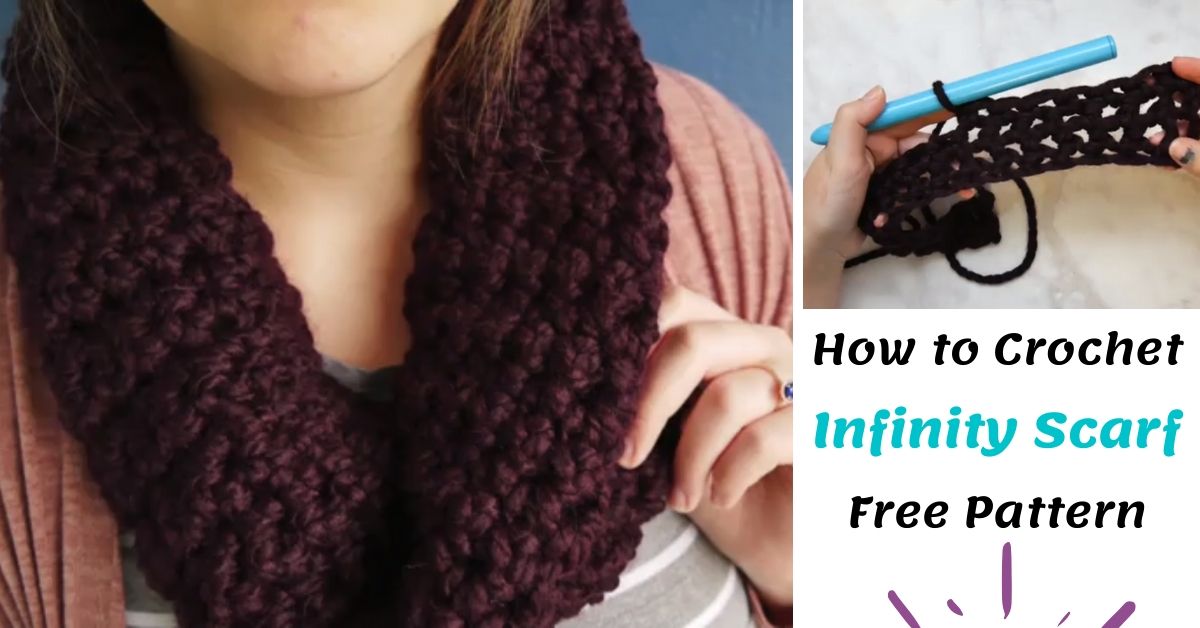 How to crochet infinity scarf in under 1 hr