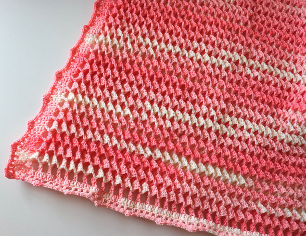 Crochet 3D Reversible Turkish Stitch Baby Blanket