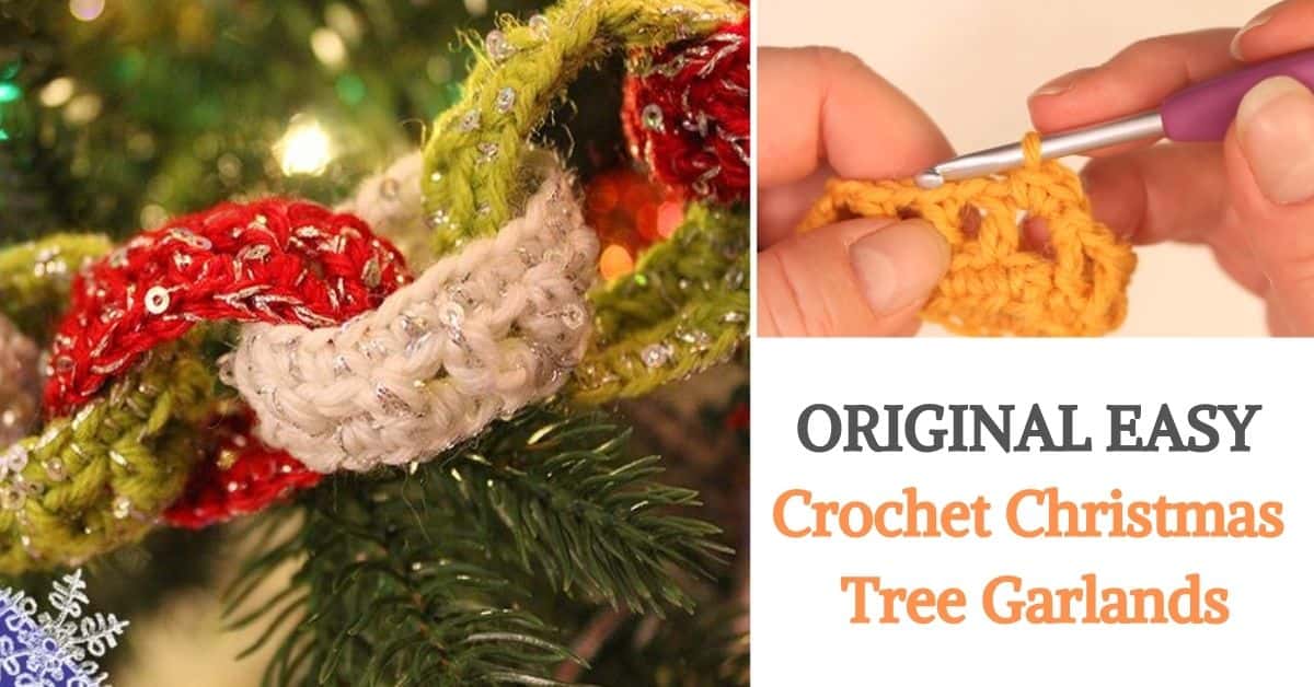Original Easy Crochet Christmas Tree Garlands