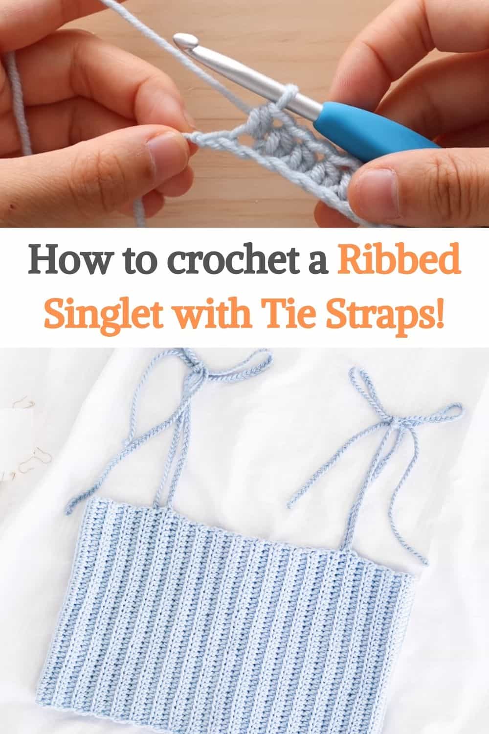 Ribbed Singlet with Tie Straps