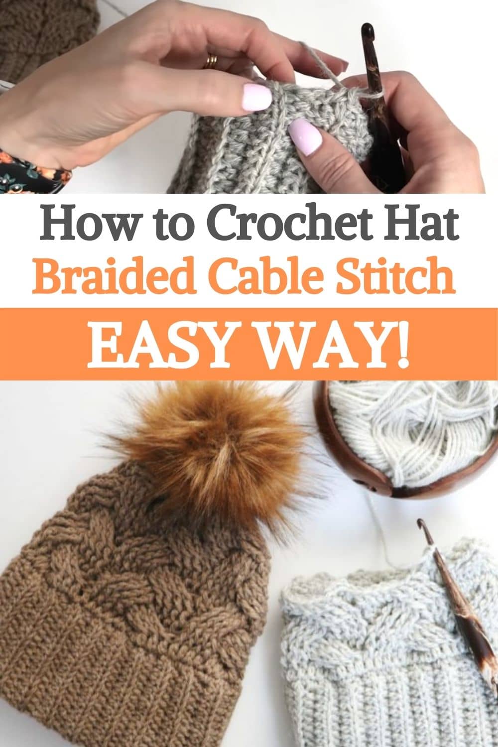 Hat Braided Cable Stitch