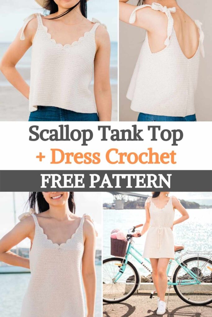 Scallop Tank Top + Dress Crochet - FREE PATTERN!
