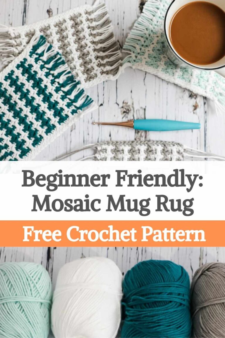 Beginner Friendly: Mosaic Mug Rug Free Crochet Pattern