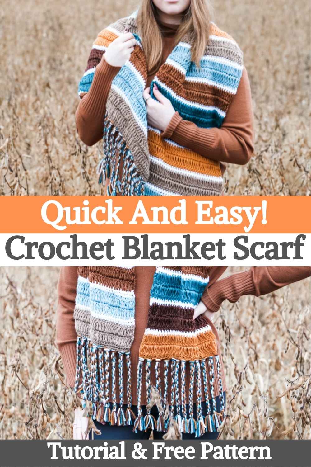 Quick And Easy! Crochet Blanket Scarf