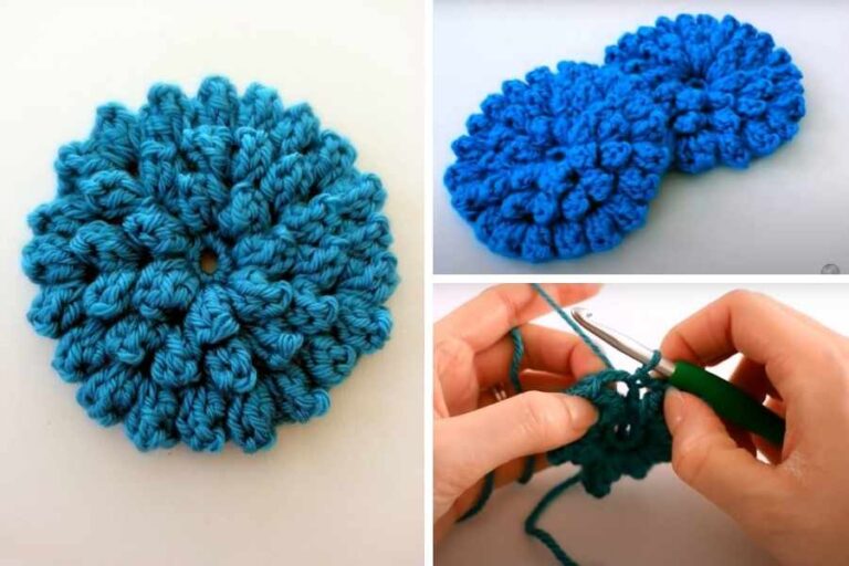 A Cute Final Touch! How to Make a Popcorn Stitch Flower