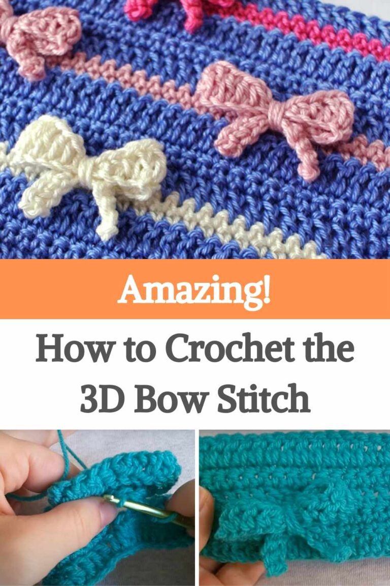Amazing! How to Crochet the 3D Bow Stitch