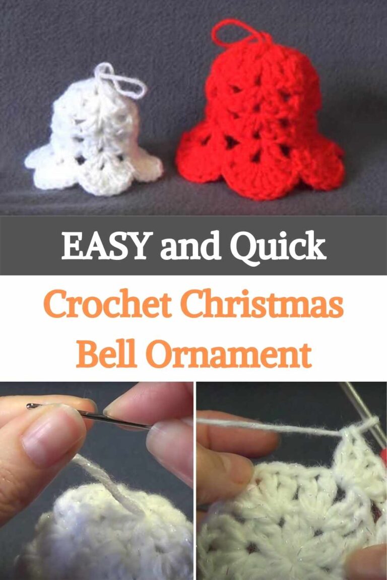 EASY and Quick Crochet Christmas Bell Ornament
