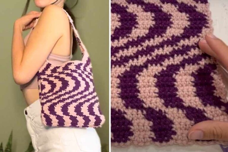 Psychedelic! Crochet Wavy Bag FREE Pattern