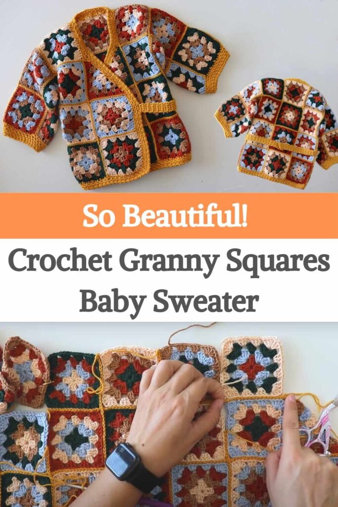 So Beautiful! Crochet Granny Squares Baby Sweater