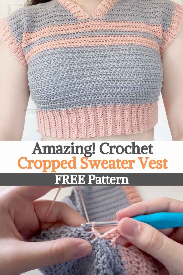 Amazing! Crochet Cropped Sweater Vest Tutorial