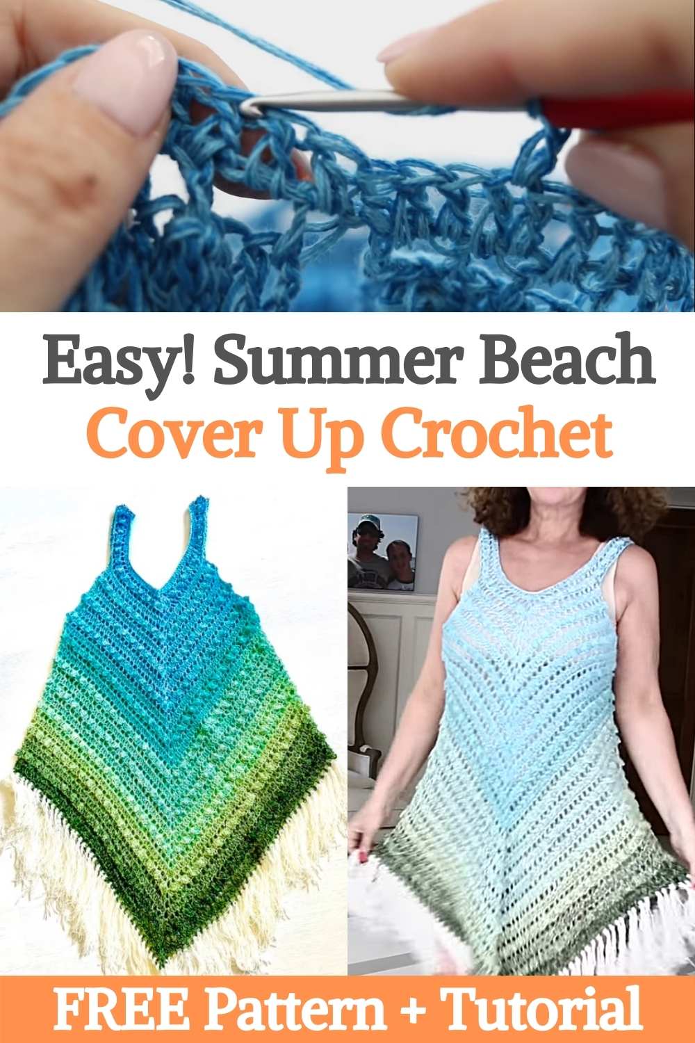 Easy! Summer Beach Cover Up Crochet Tutorial
