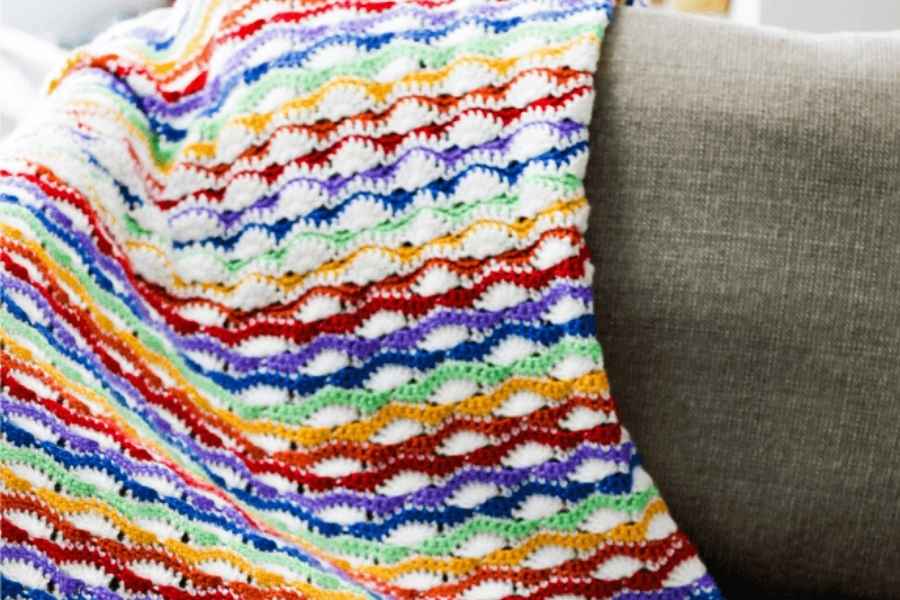 How To Crochet The Wavy Shell Stitch Blanket