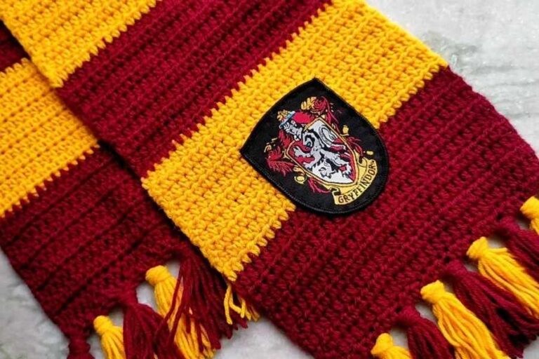 Crochet Harry Potter Hogwarts Houses Scarves