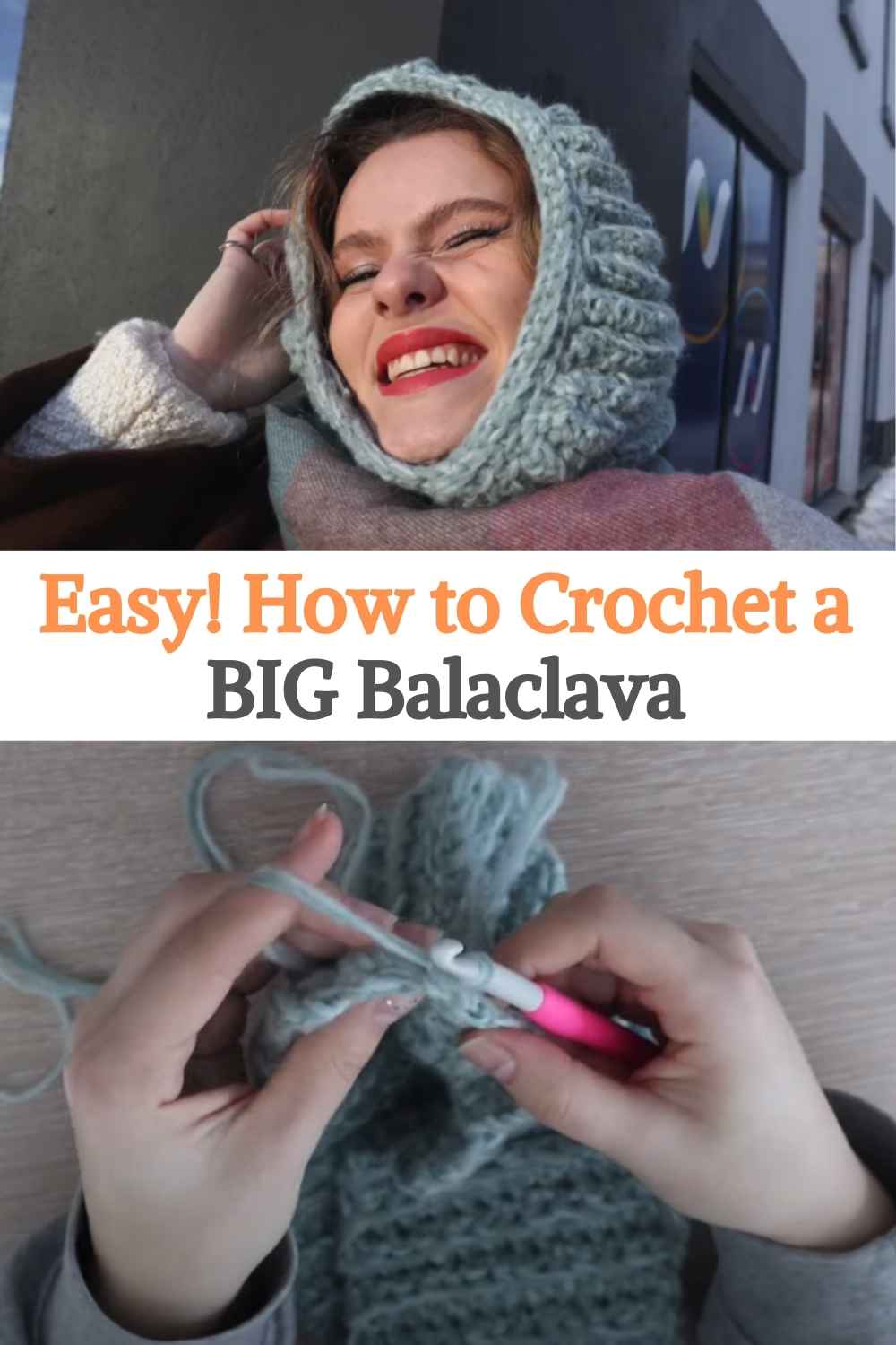Easy! How to Crochet a BIG Balaclava