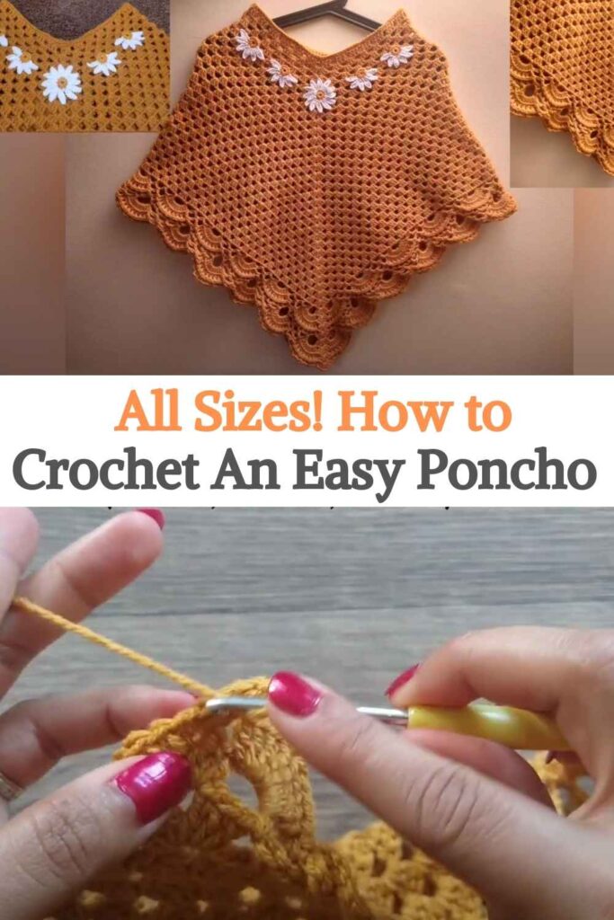Easy Poncho Tutorial All Sizes! How to Crochet An Easy Poncho
