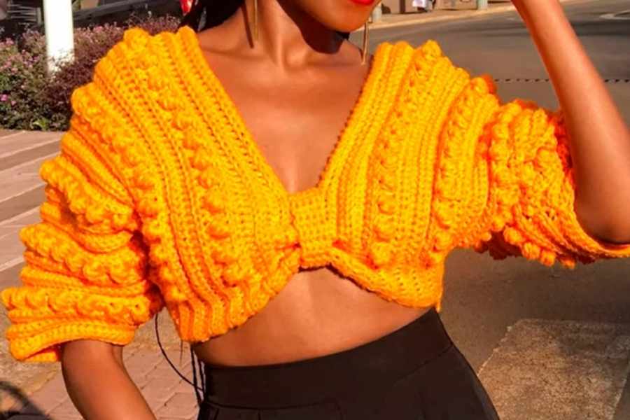 Crochet Ribbed Off the Shoulder Sweater Top
