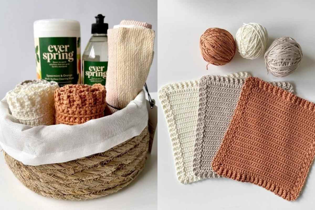 Simple Spring Crochet Cotton Dishcloths