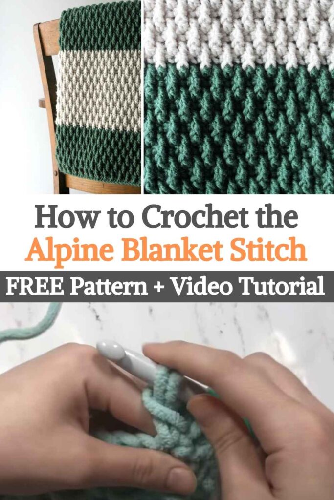How to Crochet the Alpine Blanket Stitch