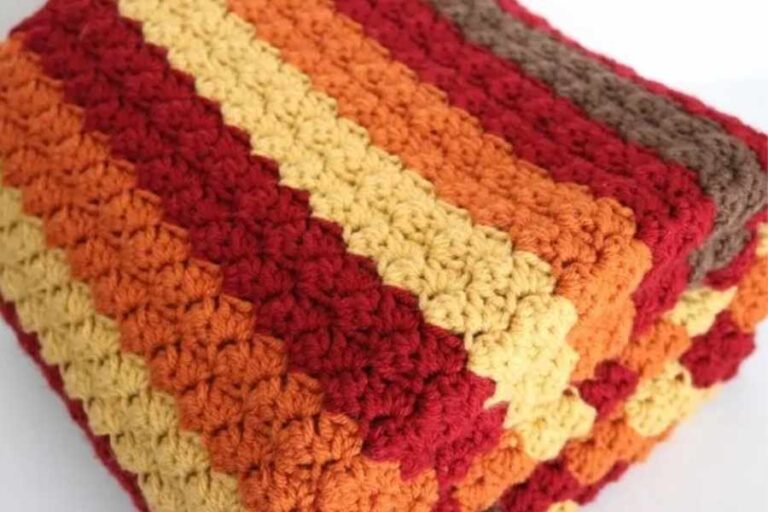 Easy Pattern! Crochet Falling Leaves Throw Blanket