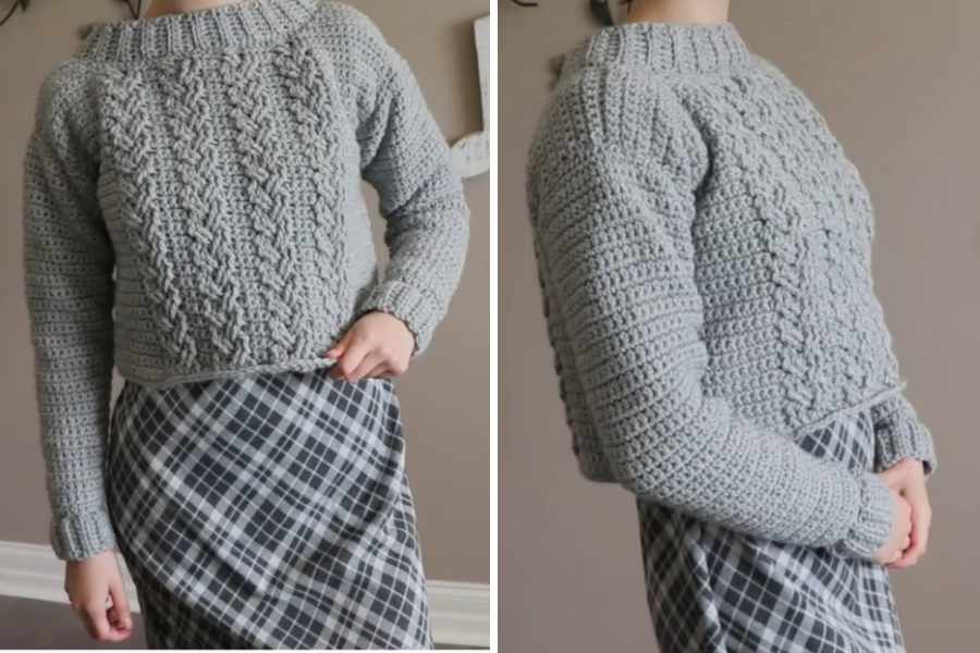 How to Crochet a Braided Cable Stitch Sweater