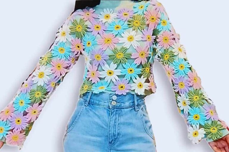 Floral Crochet Longsleeve