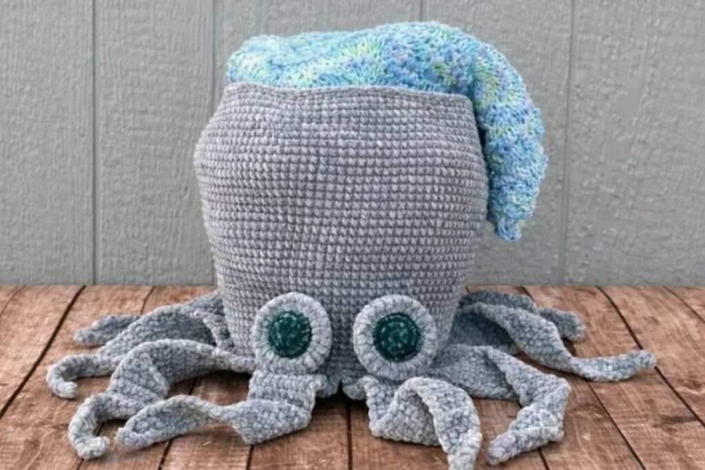Very Easy! Octopus Basket Crochet Pattern Tutorial