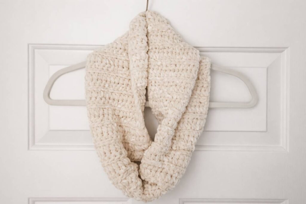 How to Crochet: EASY Velvet Scarf