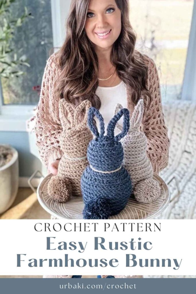 Easy Rustic Farmhouse Bunny Crochet Pattern