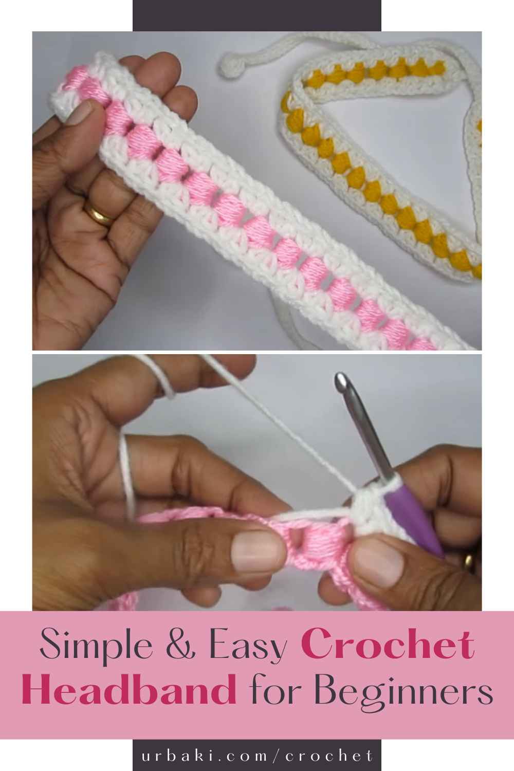 Simple easy crochet headband for beginners