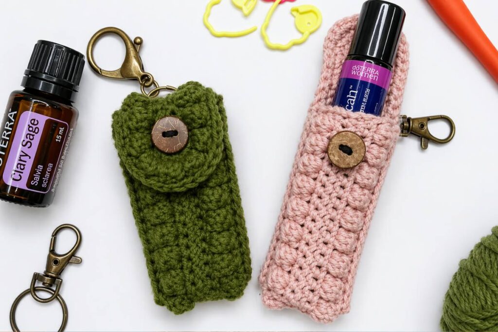 Crochet Your Own Essential Oil Roller Keychain!