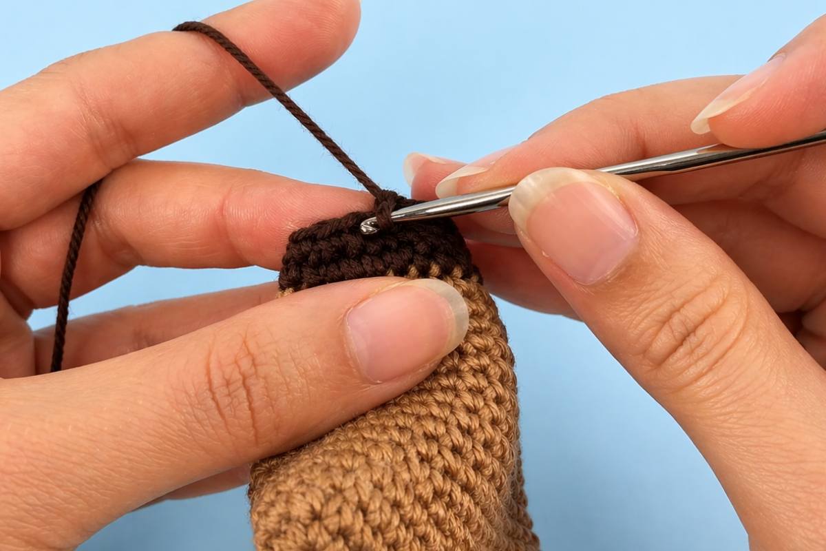 How this Crochet Instagram Keychain Comes Together