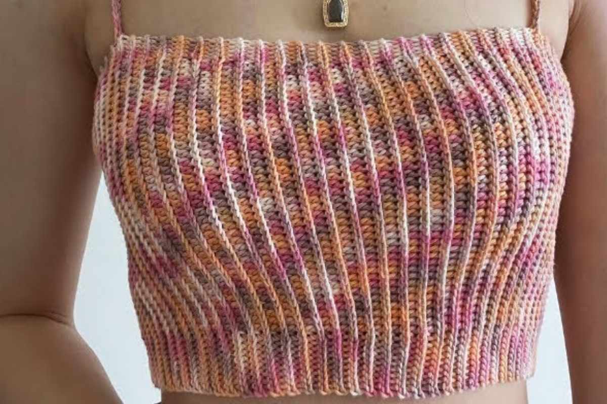 Knit Crochet Tank Top - Red