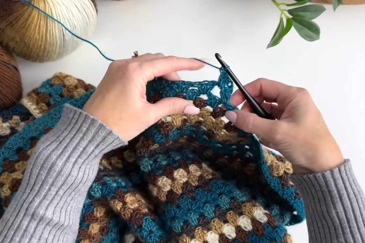Why Granny Stitch Works So Well for a Cozy Ruana Wrap