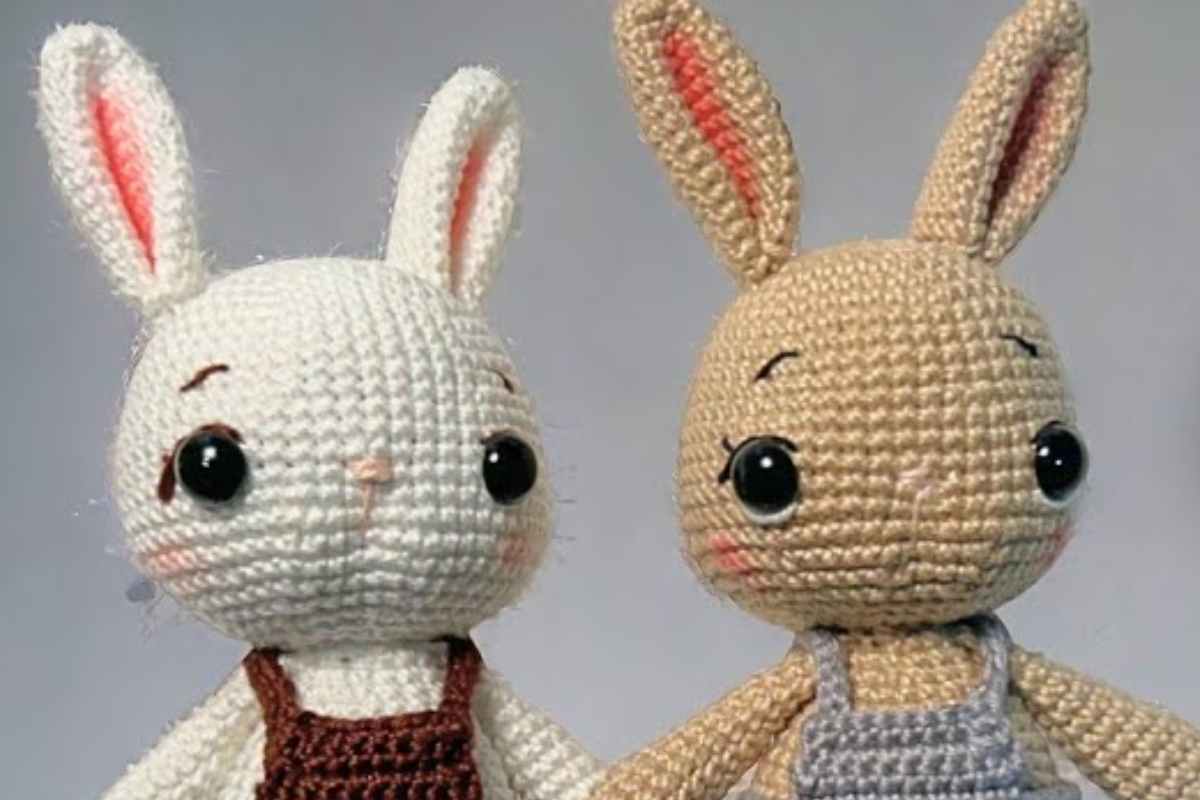 Create a Crochet Bunny Rabbit Wearing a Fun Overall Jumper
