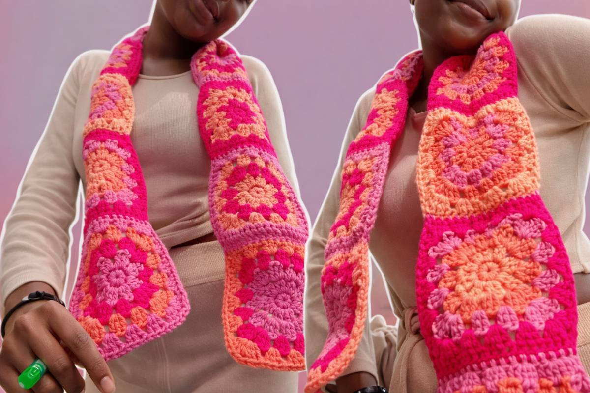 Beginner-Friendly Granny Square Scarf Tutorial