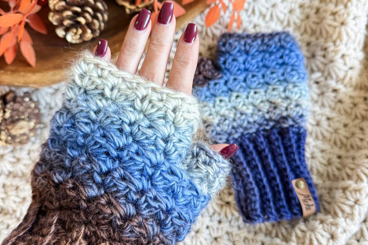 Easy Crochet Fingerless Gloves (Cozy + Quick)