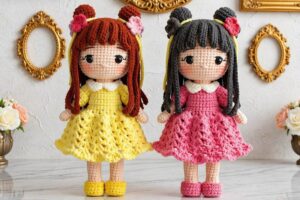 How to Crochet an Amigurumi Doll Base + Removable Hair