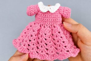 Easy Crochet Doll Dress (Step-by-Step Video Tutorial)