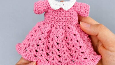 Easy Crochet Doll Dress (Step-by-Step Video Tutorial)