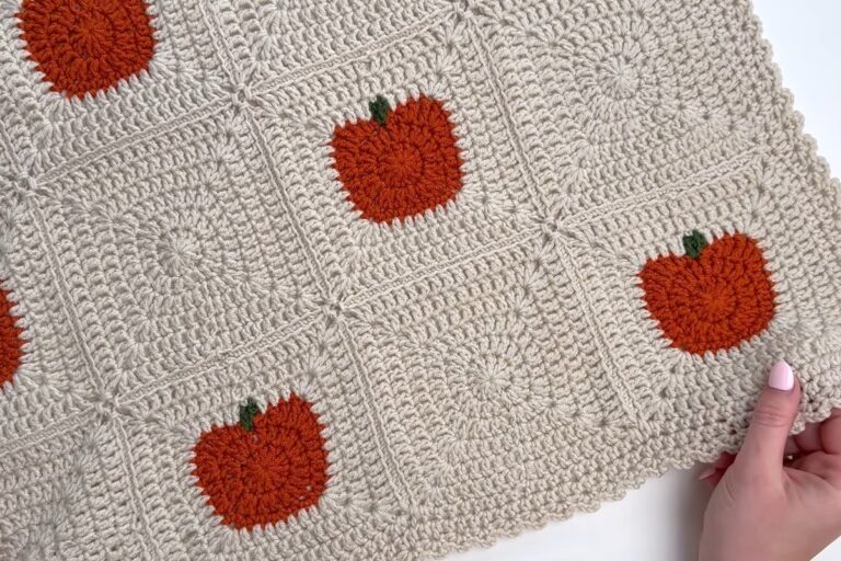 Pumpkin Patch Granny Square Blanket: Free Crochet Video Tutorial